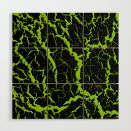 Cracked Space Lava - Lime Wood Wall Art