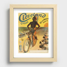 Vintage Bike Ad, Cycling Lover Gift Recessed Framed Print