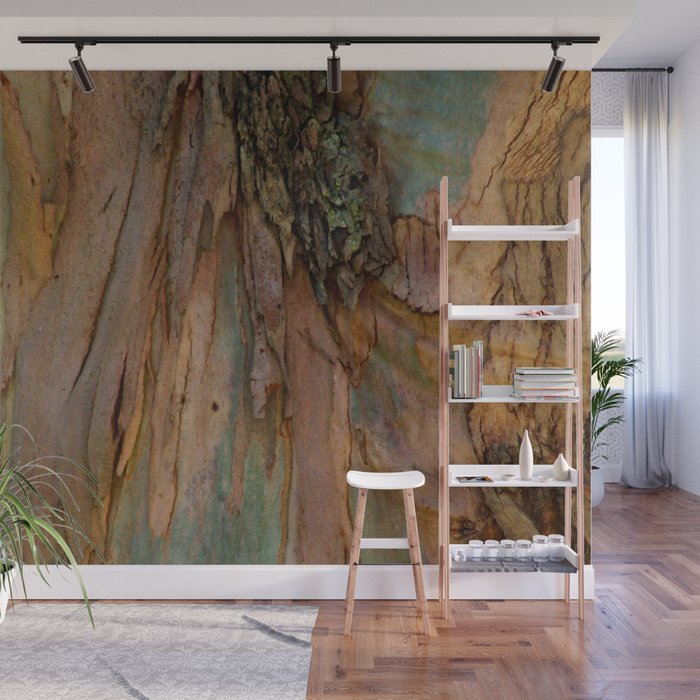 Eucalyptus Tree Bark and Wood Abstract Natural Texture 27 Wall Mural