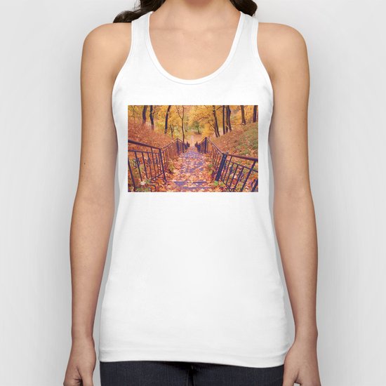 Stairs in the Fall Unisex Tank Top