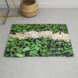 Green Onions are beautiful! Rug