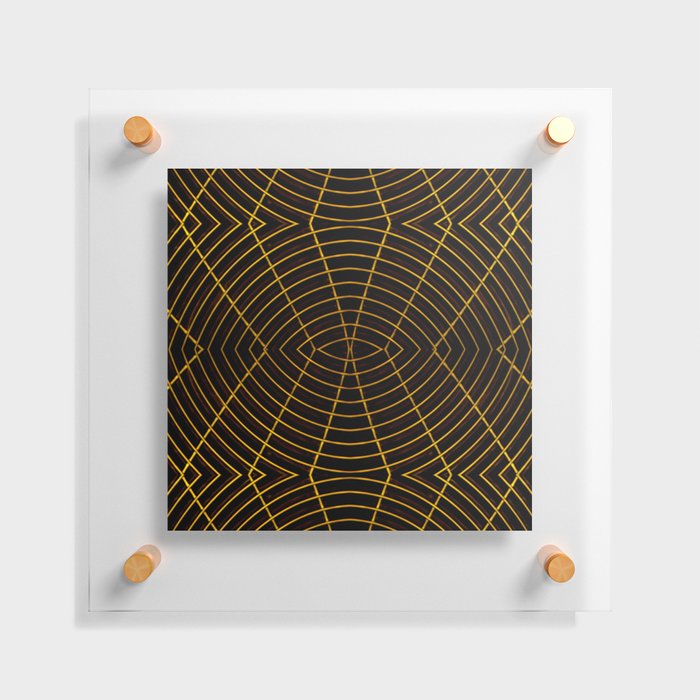 Gold Spider Web Floating Acrylic Print
