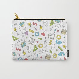 Back to School - White Colour Carry-All Pouch