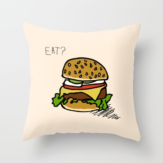 EAT? Throw Pillow