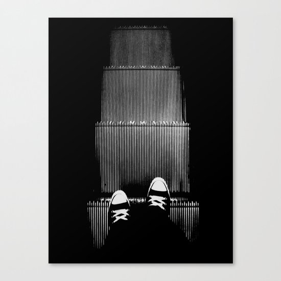Up The Down Escalator Canvas Print