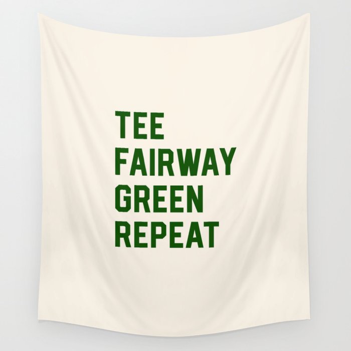 Golf Clubs Balls Cute Funny Tee Fairway Graphic Retirement Wall Tapestry