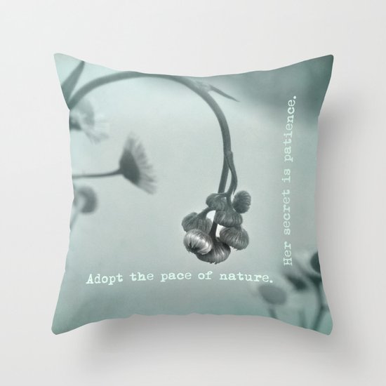 Patient Nature Throw Pillow