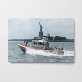 Coast Guard and Liberty Metal Print