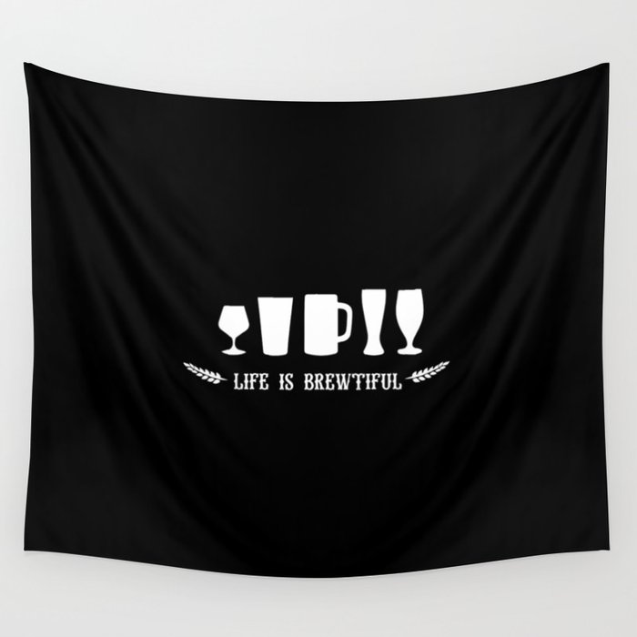 life is brewtiful Wall Tapestry