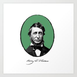 Authors - Henry David Thoreau Art Print