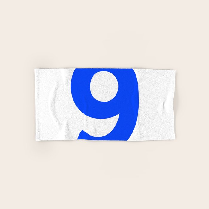 Number 9 (Blue & White) Hand & Bath Towel