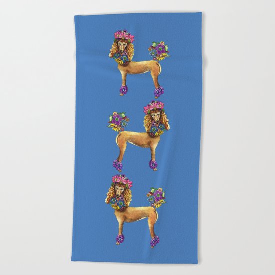 Poodle Dee Doo Two Beach Towel