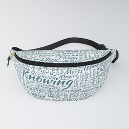 Question Learn Message Pattern Text Word Cloud Fanny Pack