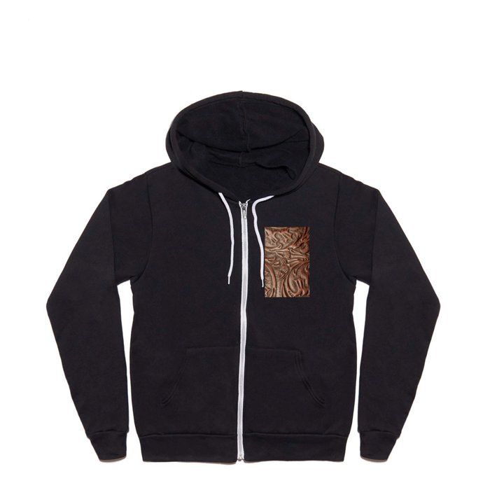 Tooled Leather Classic  Full Zip Hoodie