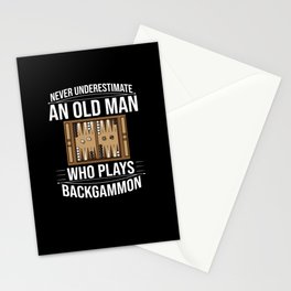 Backgammon Board Game Player Rules Stationery Card