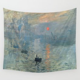Claude Monet – Impression soleil levant – impression sunrise Wall Tapestry