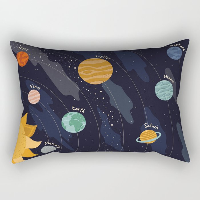 Solar System for Kids Horizontal Rectangular Pillow
