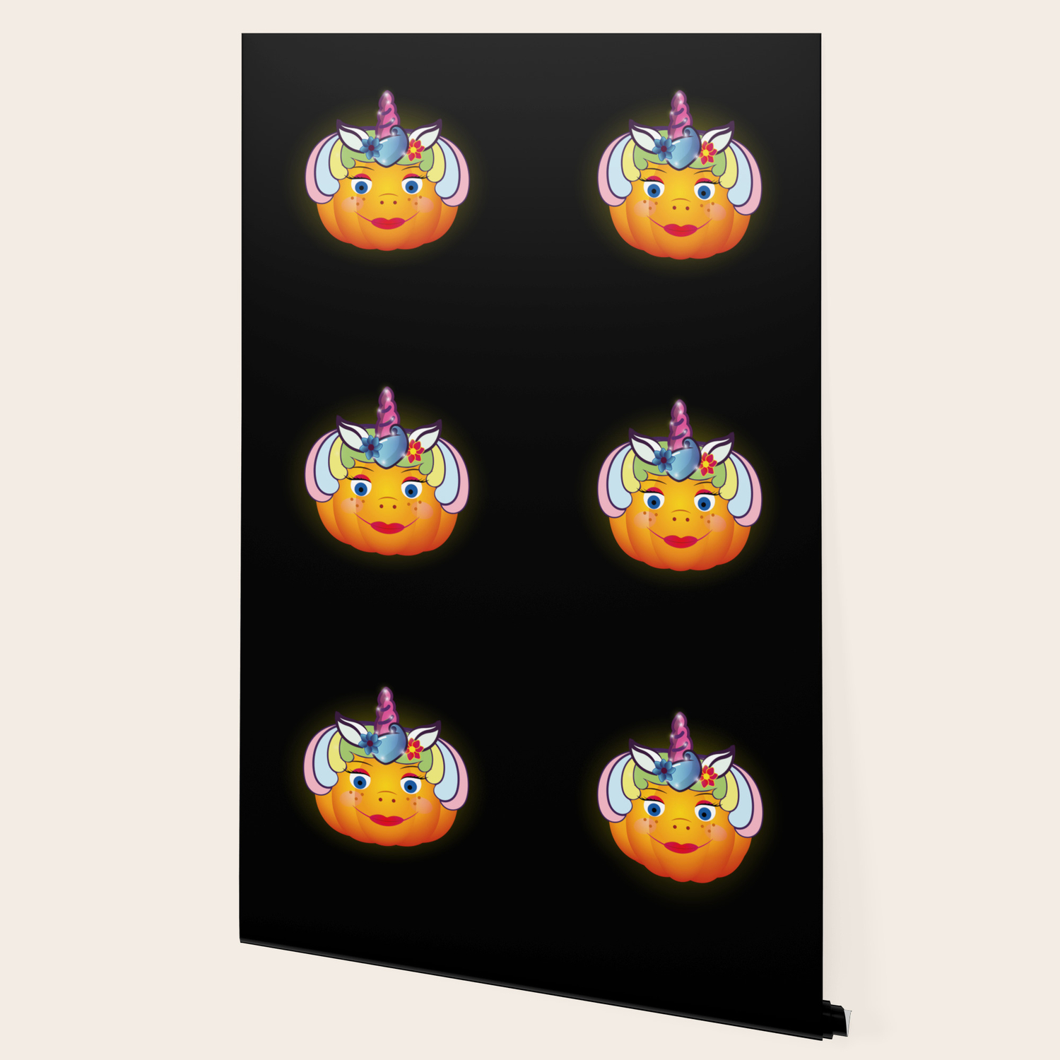 Pumpkincorn Halloween Cute Gift Wallpaper By Nik007 Society6