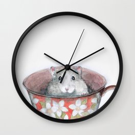 Rat in a cup Wall Clock
