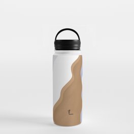 One with the elements - Running girl at the beach Water Bottle