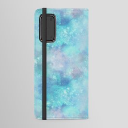 Aqua Blue Galaxy Painting Android Wallet Case