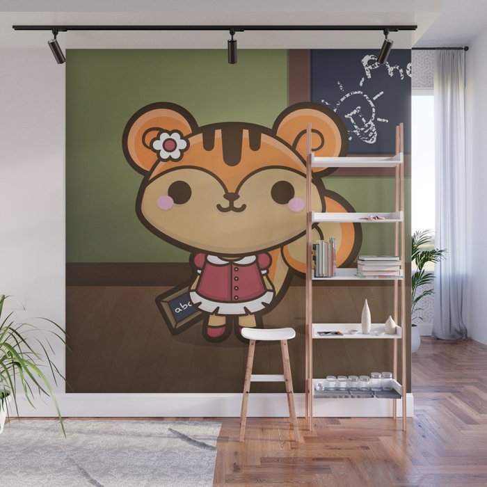 Phoebe the Know-all Squirrel Wall Mural