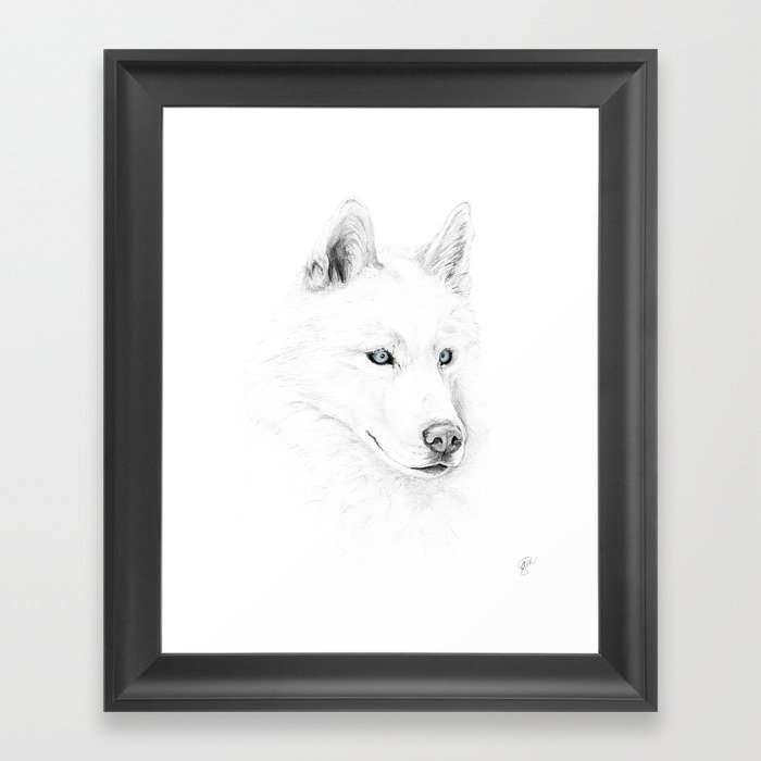 Saber :: A Siberian Husky Framed Art Print