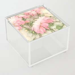 Abstract Pink Floral Beauty Acrylic Box