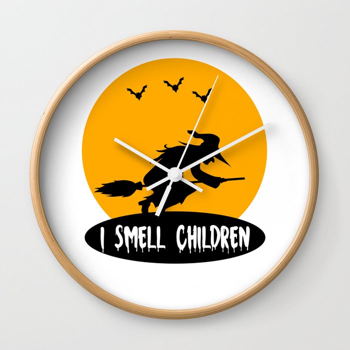 I Smell Children Halloween Shirts, Witch Shirt, Hocus Pocus Shirt Wall Clock