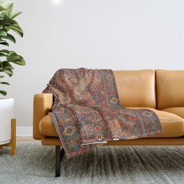 Antique Persian Rug Vintage Oriental Carpet Print Throw Blanket