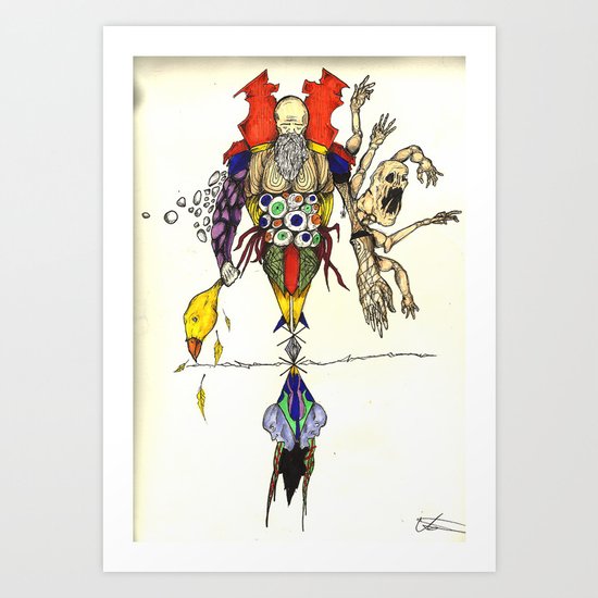 Death Chases Art Print