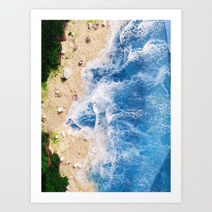 Ocean beach Art Print