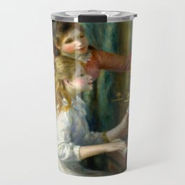 Pierre-Auguste Renoir Two Young Girls at the Piano Travel Mug