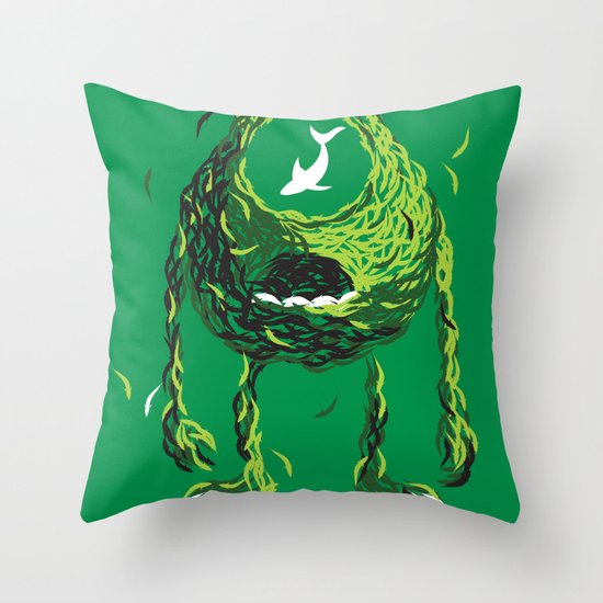 Wazowski of Fish Throw Pillow