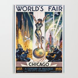 Vintage World's Fair Chicago 1933 Poster