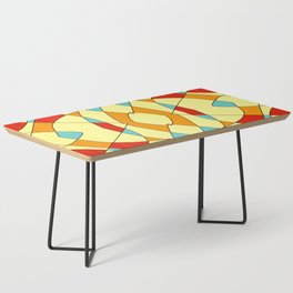 Abstract Retro Colored Symmetric Shape Coffee Table