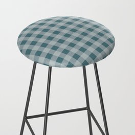 Beetle Green Summer Cabana Beach Picnic Gingham Check Bar Stool