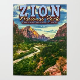 ZION NATIONAL PARK - UTAH UNITED STATES Poster
