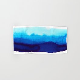 Blue Watercolor Ombre Hand & Bath Towel
