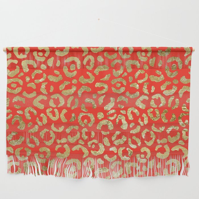 Foil Glam Leopard Print 02 Wall Hanging