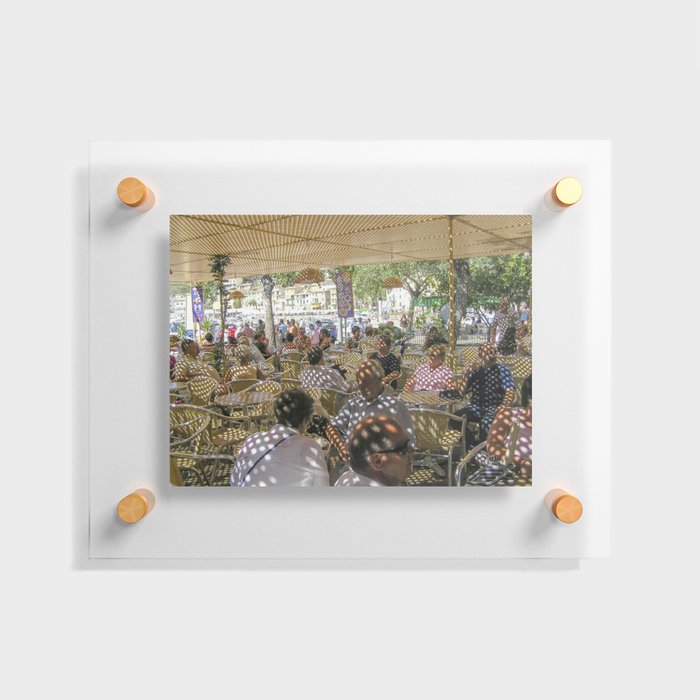 Cafe in Soler Floating Acrylic Print