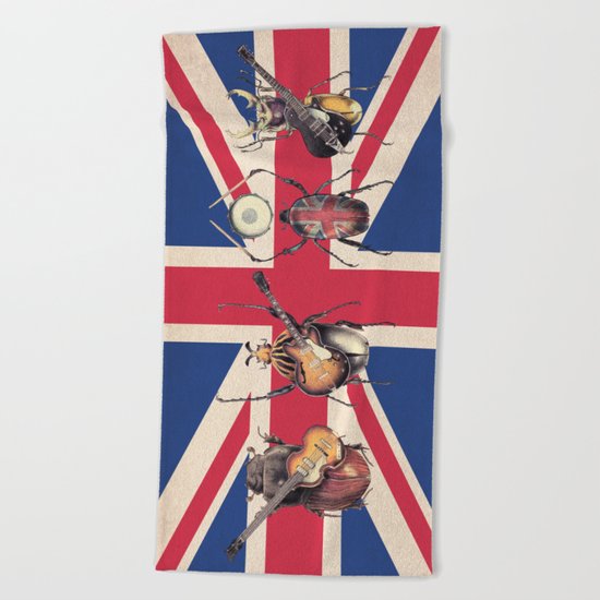 Meet the Beetles (Union Jack Option) Beach Towel
