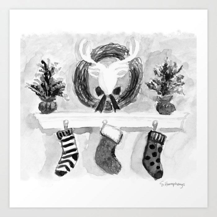 Christmas Stockings Art Print