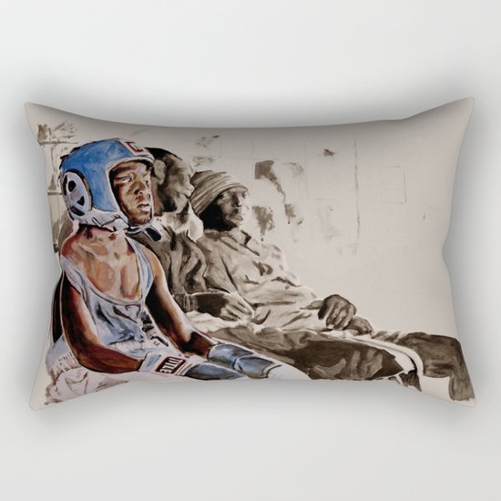 BRONX BOXING BOYS - sepia/blue version Rectangular Pillow