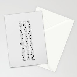 Cute Conceptual Cat Song Music Notation Stationery Cards