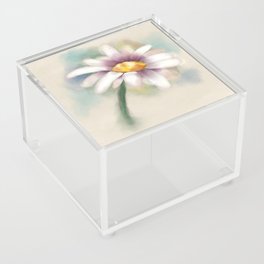 Watercolor Daisy Acrylic Box