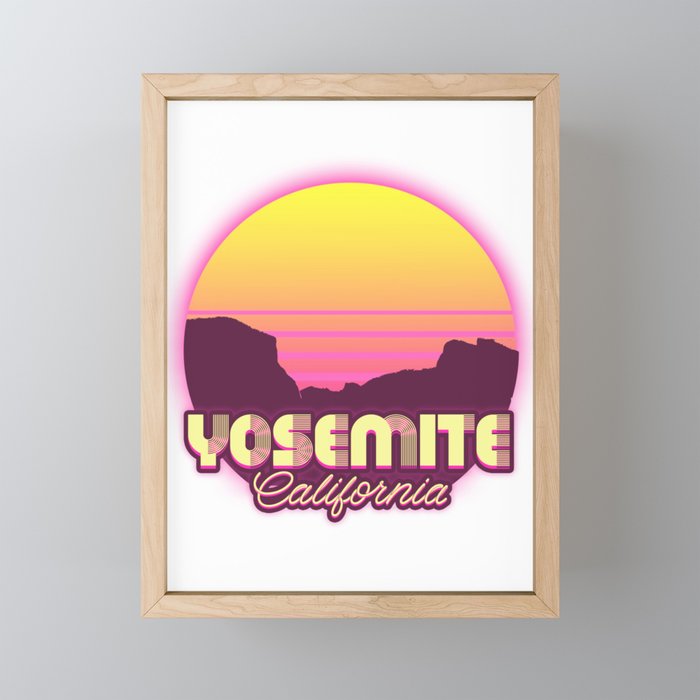 Yosemite California travel Framed Mini Art Print