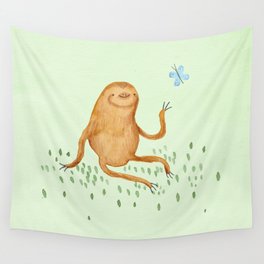 Sloth & Butterfly Wall Tapestry
