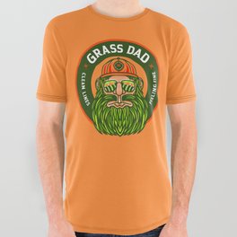 Grass Dad All Over Graphic Tee | Drawing, Dad, Badge, Daddy, Idea, Gift, Mow, Lawn, Landscape, Green 