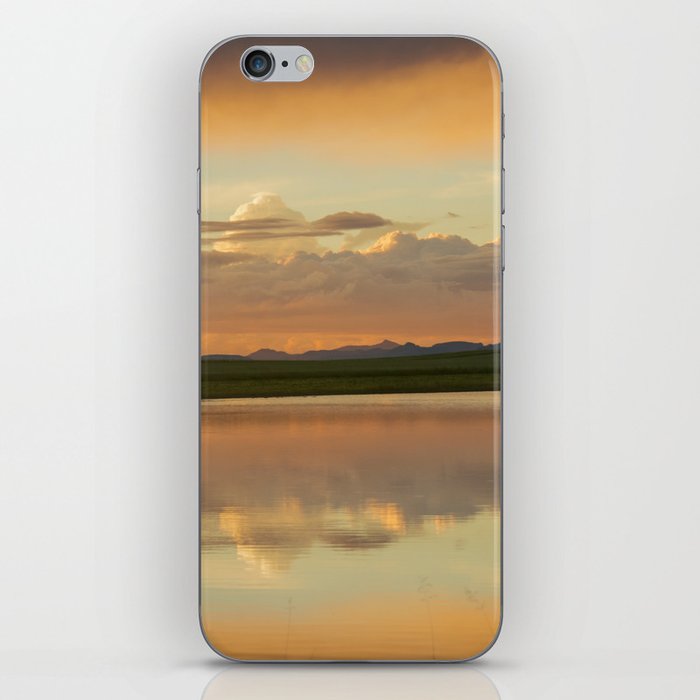 Sunset at the town iPhone Skin